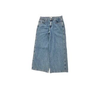 Forever 21 Wide Leg Baggy Women's size 31 Medium Wash Blue Denim Jeans